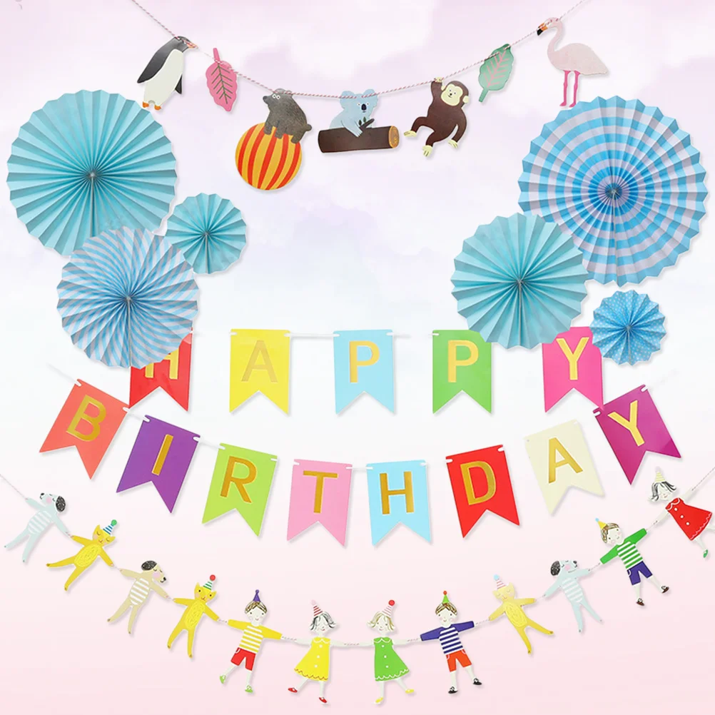 

1 Set Wedding Party Decorative Supplies Colorful Baby Birthday Layout Venue Decoration Props