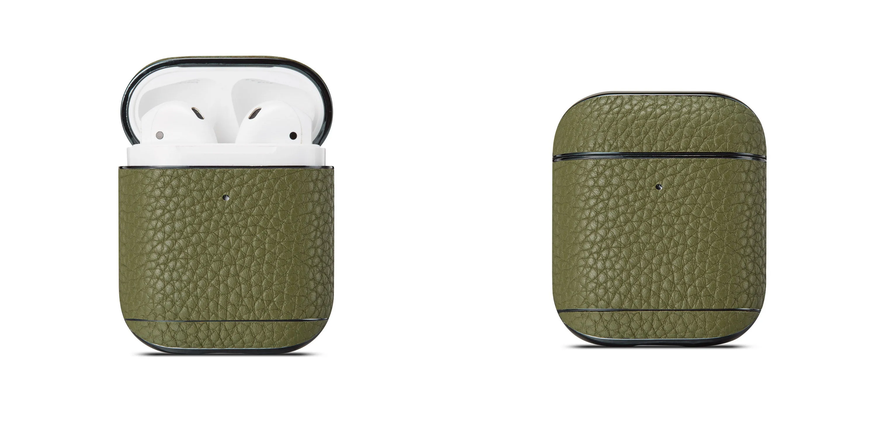 Чехол Airpods для коммерческих дел Чехол из натуральной кожи с покрытием для Apple Airpods 1/2 Зарядная коробка Anti-Fall Dust