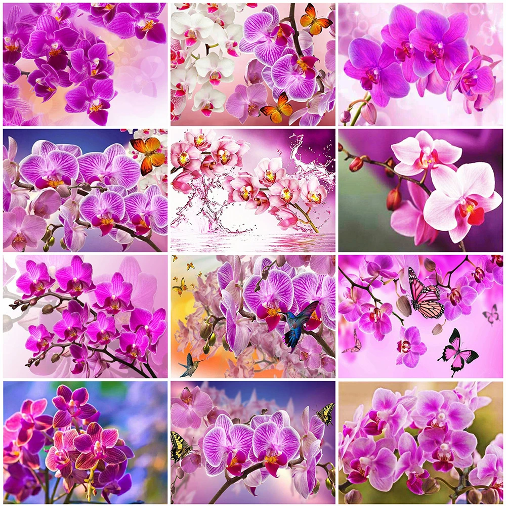 5D алмазная вышивка сделай сам Орхидея полная выкладка квадратная мозаика