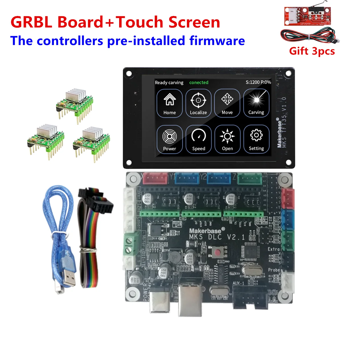 Автономный контроллер GRBL ЧПУ 3018 PRO обновленный комплект карта управления TFT35