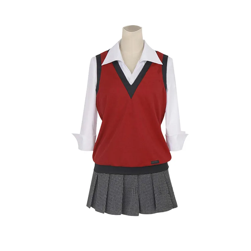 

Anime Kakegurui Midari Ikishima cosplay Girls Uniform Full Set Halloween Shirt Skirt Vest Japanese School JK Uniform Free