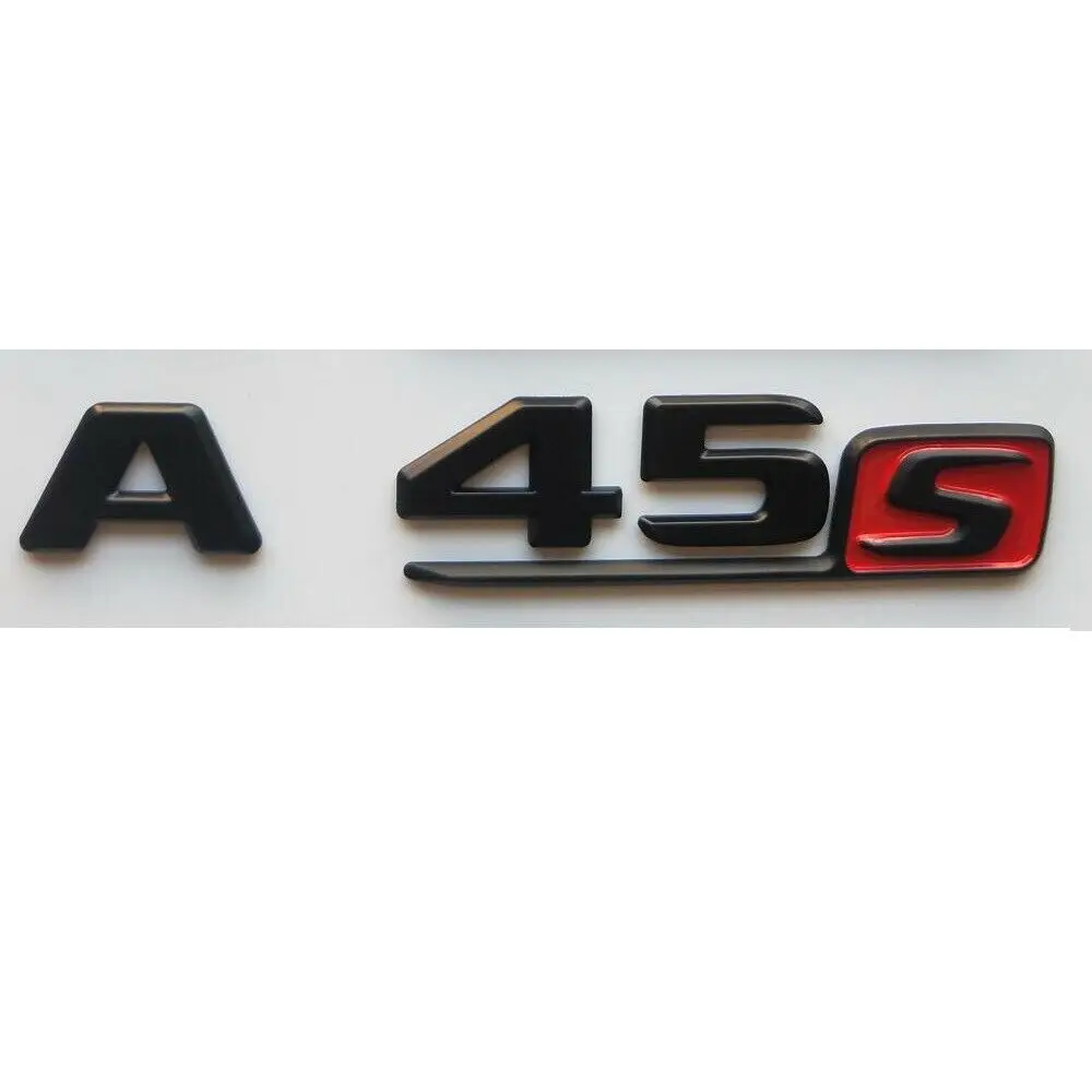 Матовые черные буквы эмблемы 45 s значок для Mercedes W177 Для AMG A S|Эмблемы| |