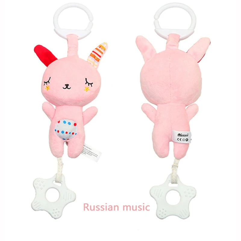 Plush Baby Rattles 2 Игрушки для малышей мягкие животные плюшевые детские погремушки/мобильные игрушки подвесная коляска детские игрушки с колокольчиком погремушка для детской кроватки Bebe игрушки 0-12 месяцев - Цвет: Plush Baby Rattles 2