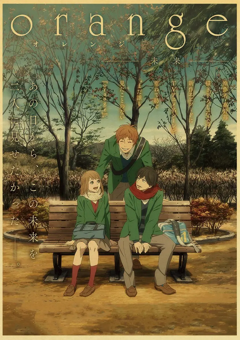 WTQ японское аниме оранжевая Картина на холсте винтажные Ретро плакаты Настенный