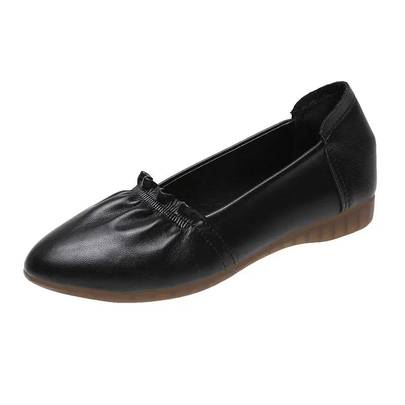 New 2021 Hot High Top Casual Shoes Women Cute Sweet Comfy Leather Loafers Autumn Flats Tenis Feminino Mother Walking Footwear