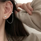 Серьги-клипсы женские, с кристаллами, серебряного цвета, 2020