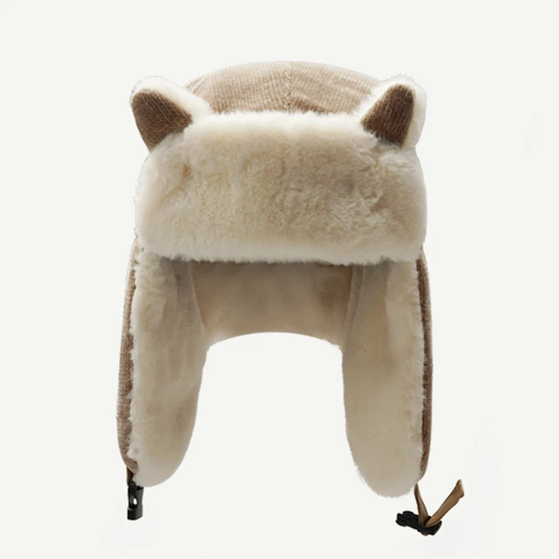 Шапка ушанка женская зимняя из искусственного меха однотонная|Женские