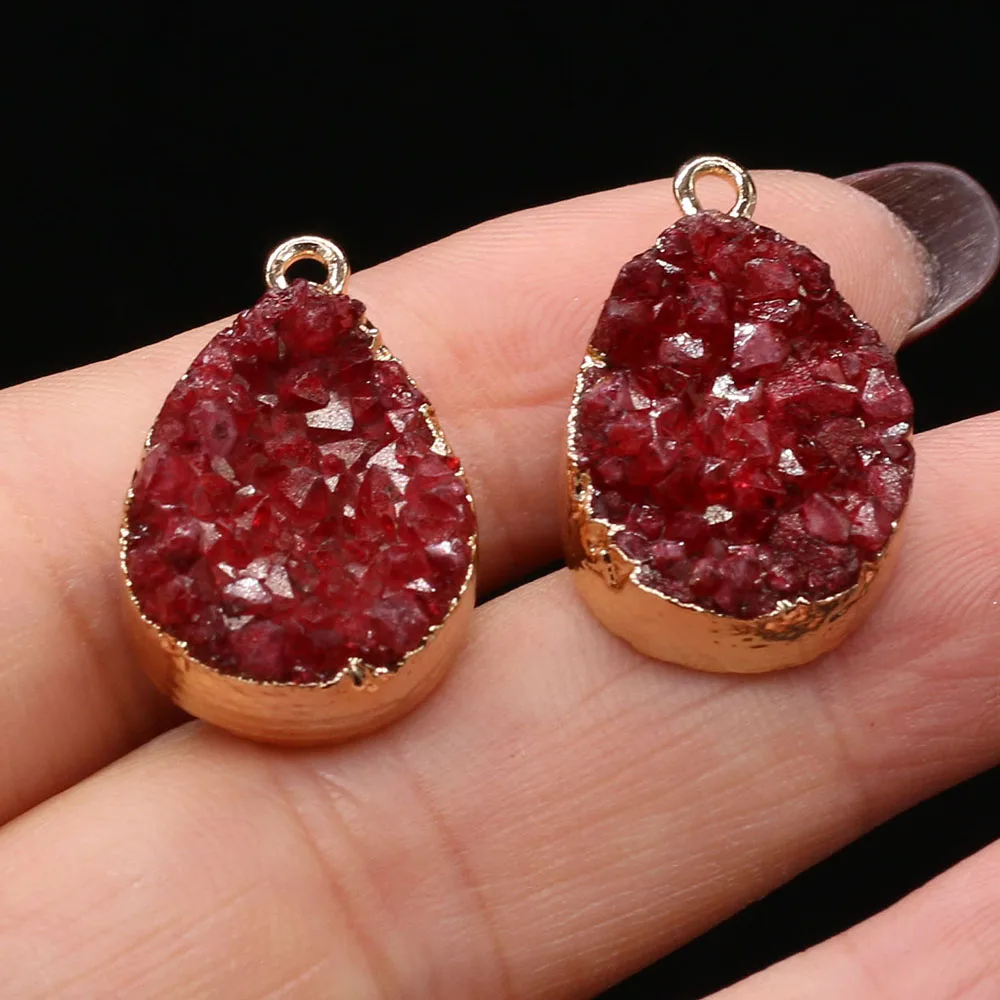 

Natural Semi-precious Stone Pendant Agate Crystal Bud 24x15x8mm DIY Jewelry Making Necklace Bracelet Gift