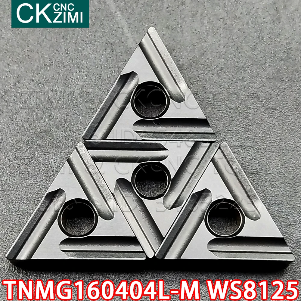 10 шт. TNMG160404L-M WS8125 HS8125 Высокое качество твердосплавные вставки токарный