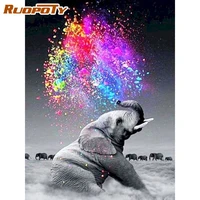ruopoty 5d diamond painting elephant animal full square drill home decoration display rhinestone picture kits embroidery