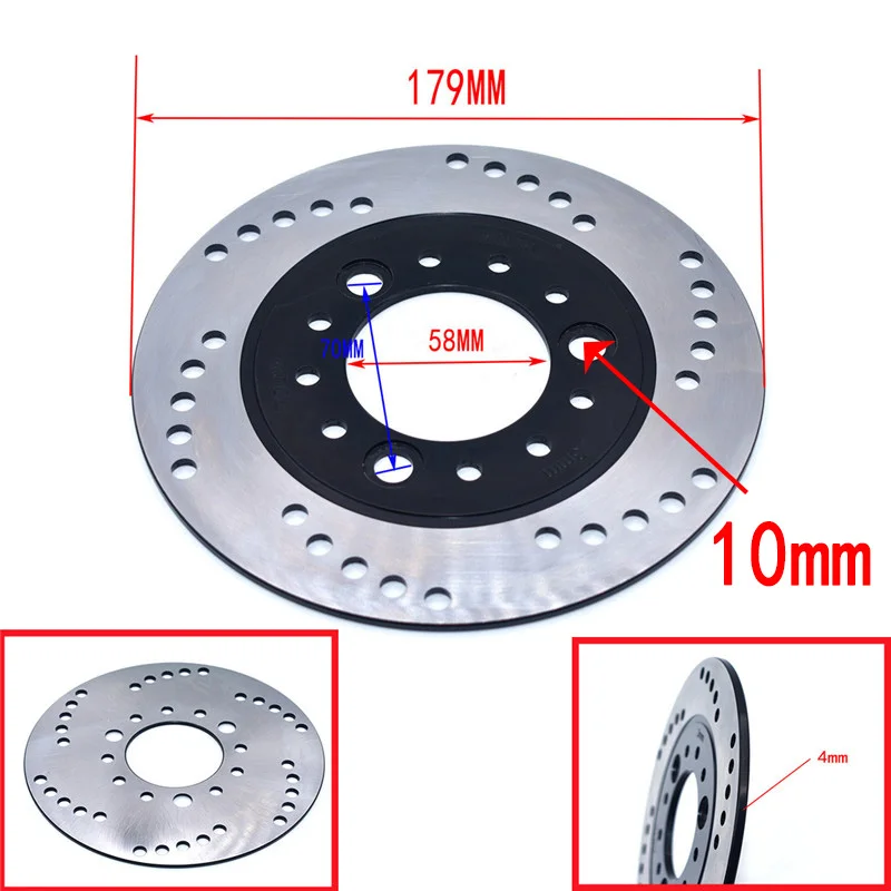 

Передний Задний тормозной диск ротор 108 130 158 170 180 мм для 125cc 150cc 200cc 250cc четырехъядерный Кроссовый велосипед ATV UTV