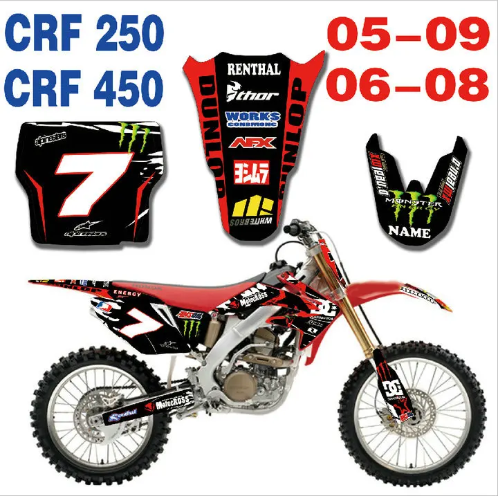 Байк мотоцикл графические наклейки для Honda CRF250R 2005 2009/CRF450R 2006 2007 2008|Наклейки на