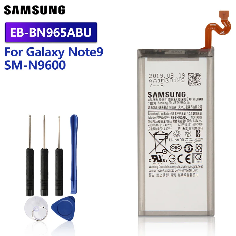 

Samsung Original Replacement Battery EB-BN965ABU For Samsung Galaxy Note9 Note 9 SM-N9600 N9600 Authentic Battery 4000mAh
