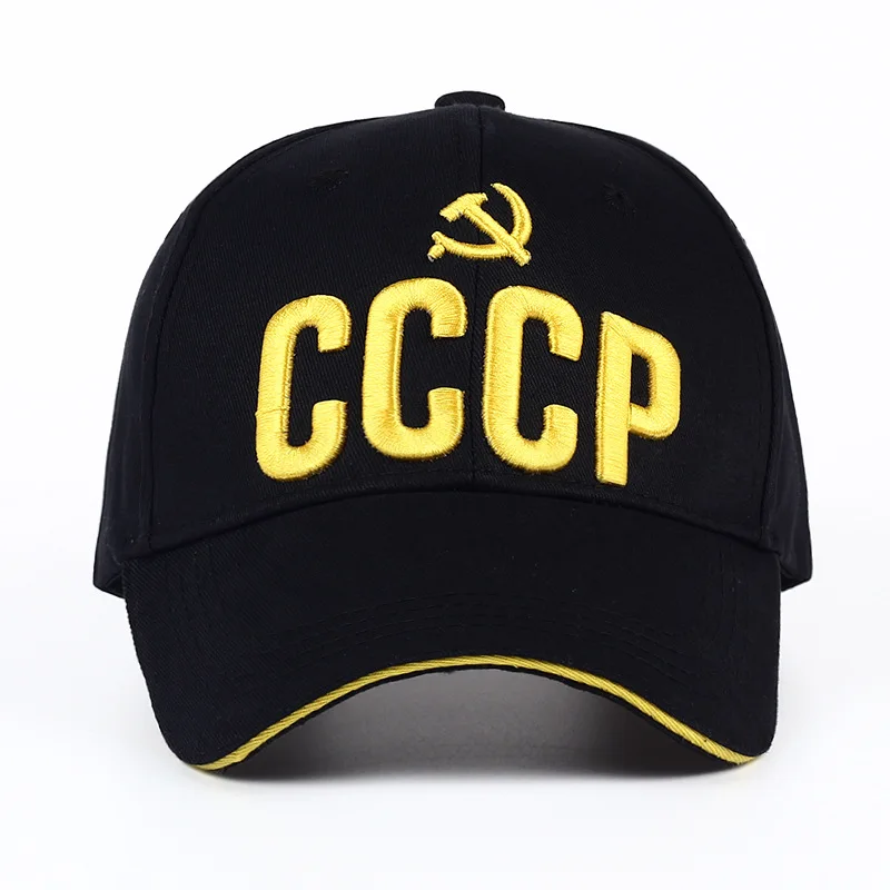 

CCCP USSR Russian Hot Sale Style Baseball Cap Unisex black Red cotton snapback Cap with 3D embroidery Best quality Garros