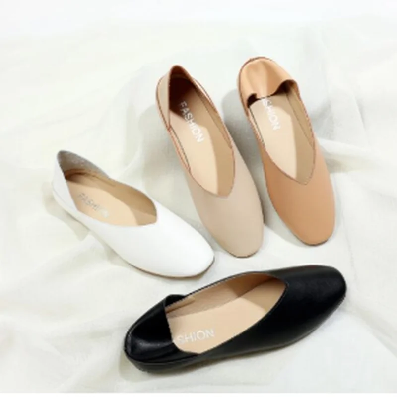 Новинка весна осень 2021 женские туфли на плоской подошве с квадратным носком