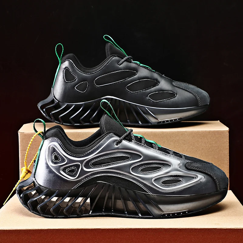 

Trendy Blade Sneakers For Men Spring Breathable Casual Shoes Zapatillas High Quality Antiskid Damping Sports Shoes Scarp Uomo