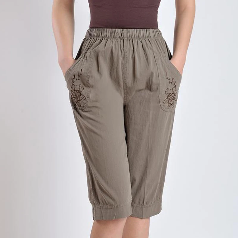 Большие размеры для женщин среднего возраста высокая талия прямые брюки модные