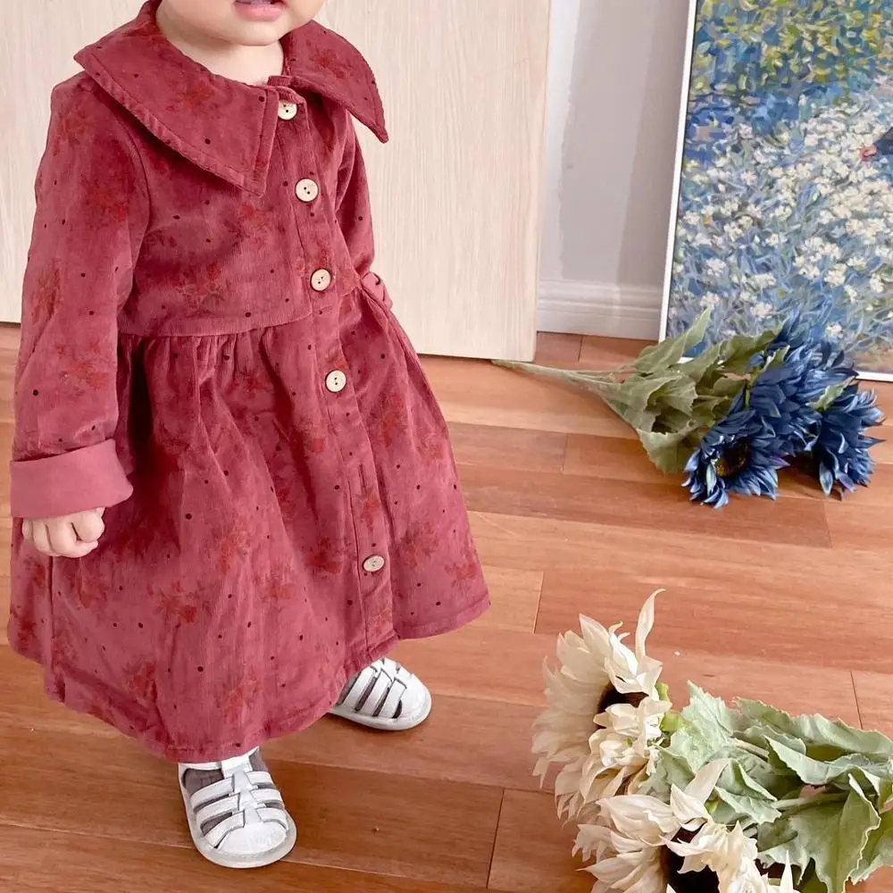 Baby Rompers 2020 New Winter WAWA Bran Infant Girls Dress Roupas Bebes Long Sleeve Boys Newborn Kids Clothing Cotton Jumpsuits | Мать и