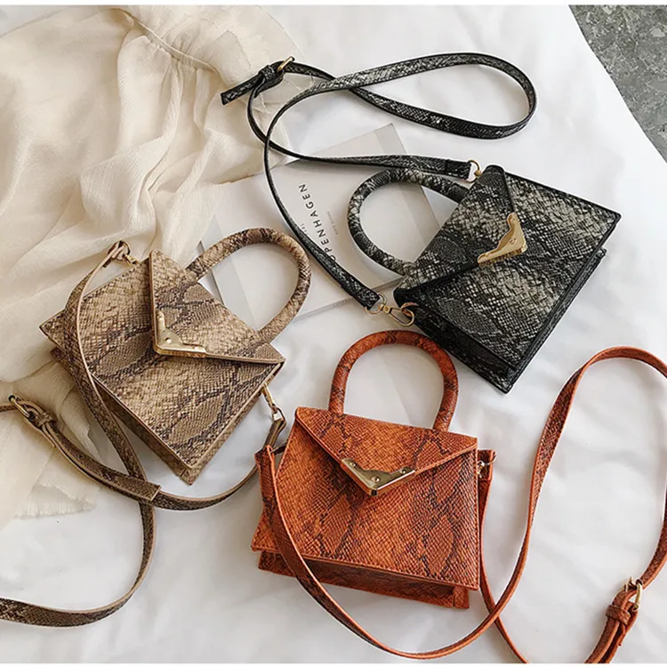 TekiEssica золотой замок Крокодил Аллигатор кожа Змеиный мини-сумки дамские сумки