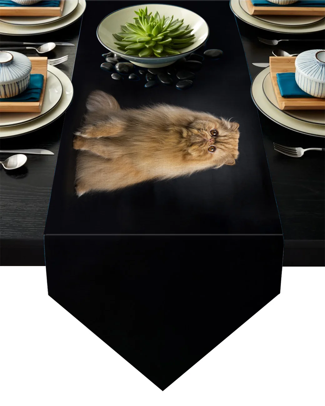 

Персидская кошка животное Милая настольная дорожка для домашних животных современный декор для кухни скатерть с флагом столовая скатерть ...