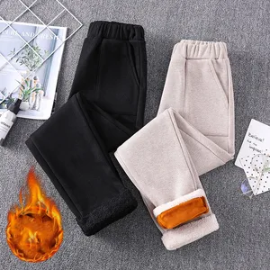 Шерстяные брюки женские зимние с высокой талией размера плюс вельветовые плотные свободные прямые брюки длиной до щиколотки 5xl 6xl
