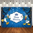 Виниловый тканевый фон на заказ с изображением Дональда дак