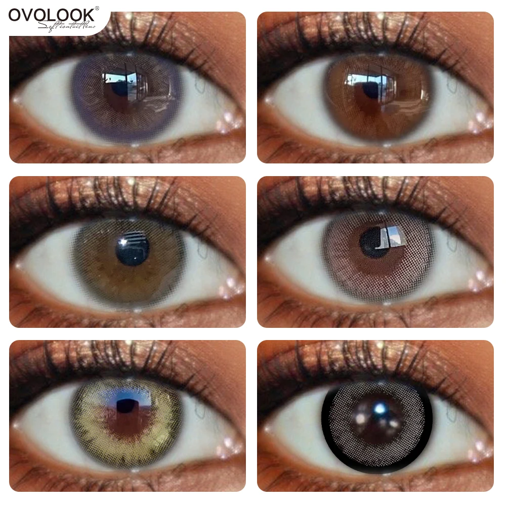 OVOLOOK-2PCS/пара линз 6 тонов цветов ed линзы для контактные глаз ежегодное