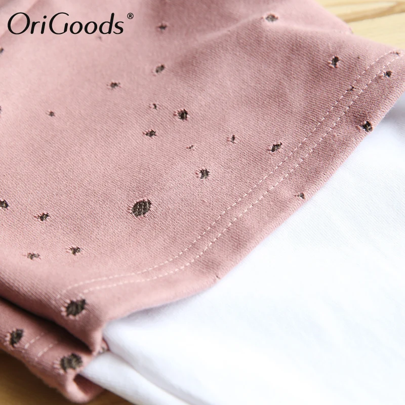 OriGoods, женские толстовки, толстовка, плюс размер, новинка, с дырками, с О-образным вырезом,, осень, новинка, поддельные, 2 части, теплая толстовка, толстовка H063