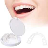 fake snap on bright white upper lower tooth smile veneers with box pe false shade simulation braces denture