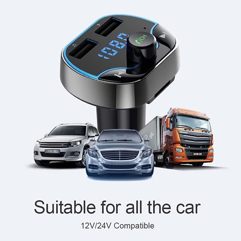 Visting Автомобильный Bluetooth 4,2 FM передатчик беспроводной радиопередатчик адаптер громкой связи с мульти защитой поддержка TF