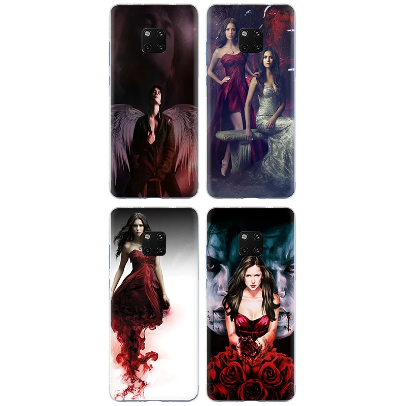 EWAU The Vampire Diaries Stefan Damon Salvatore Hard Phone Cover Case for Huawei Y5 Y6 Y7 Y9 Mate10 20 Lite pro Nova 2 3 5 i