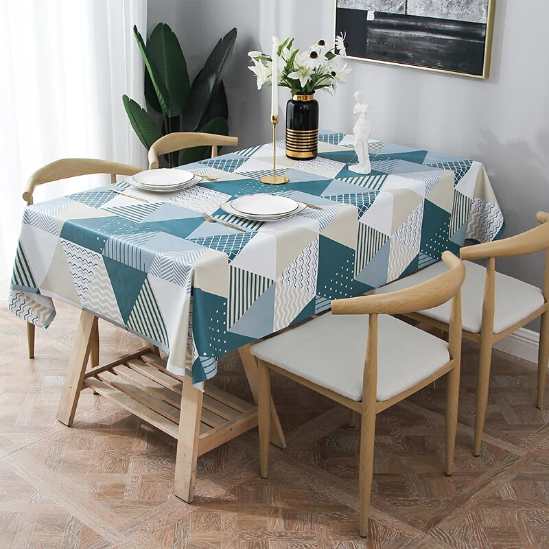 Скатерть нордическая водонепроницаемая маслостойкая анти-глажка не моющая ПВХ