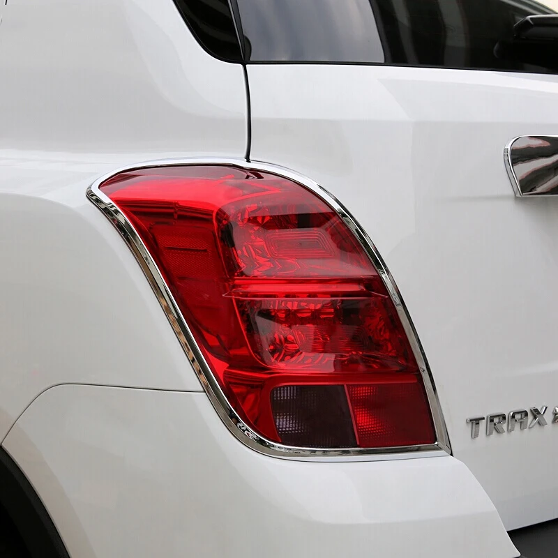Для Chevrolet TRAX Tracker 2014-2020 ABS хромированный задний фонарь молдинг крышки отделка 2 шт.