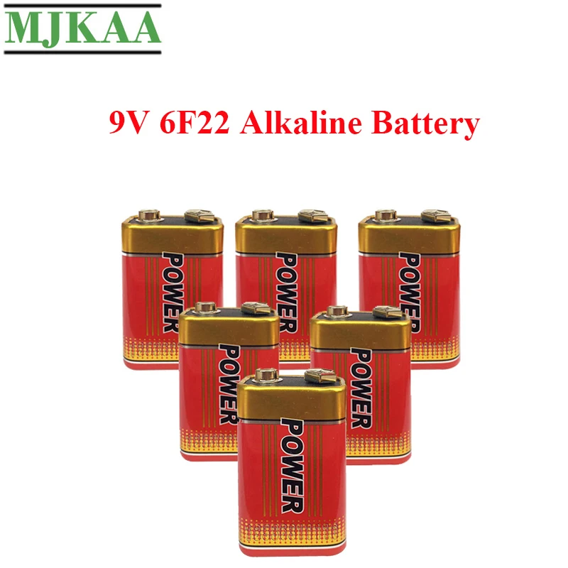 MJKAA 6 шт. оригинал высокое качество 6F22 9 В батарея углеродные цинковые