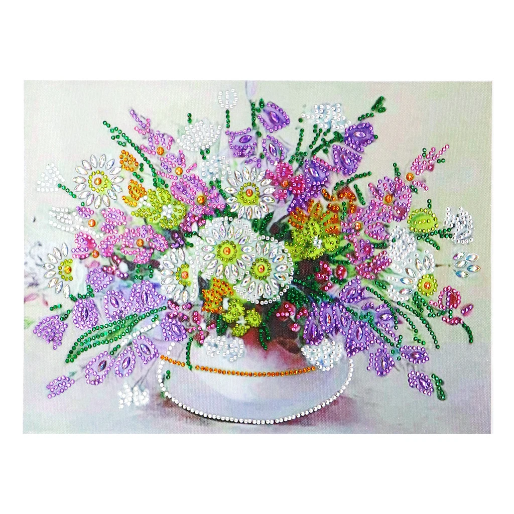 

5D diy diamond painting special-shaped diamond cross stitch flower diamond embroidery part diamond home decoration gift