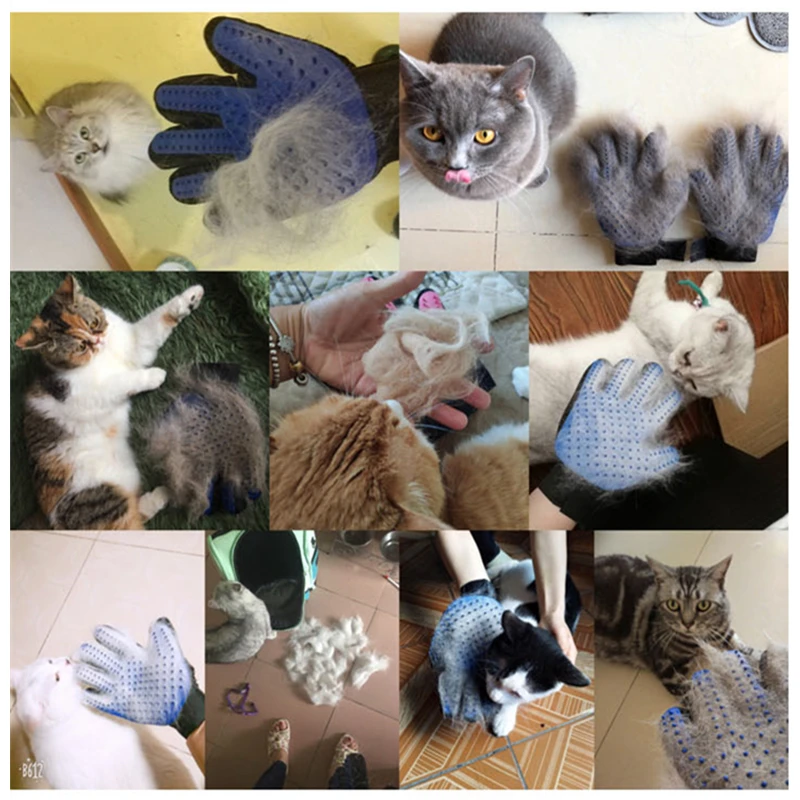 Перчатка для шерсти домашних животных средство удаления у собак и кошек щетка