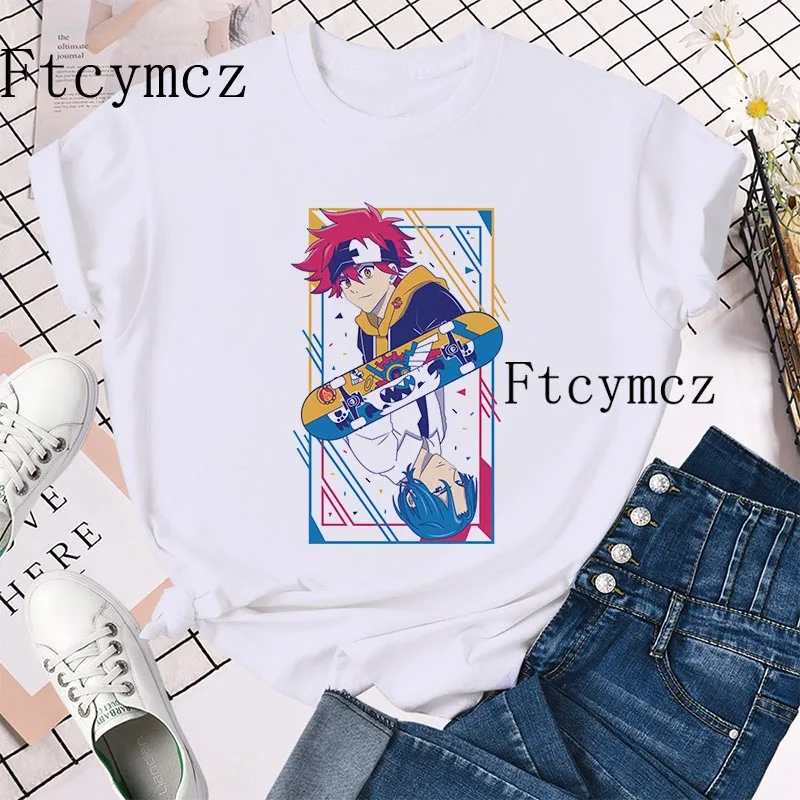 

SK8 The Infinity Women Kawaii Cartoon Skateboard Anime T Shirts Boys Graphic MIYA Tees Harajuku Unisex Soft Tops Men T Shirts