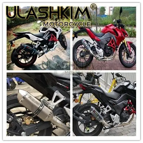 Универсальный мотоцикл выхлопной gy6 Глушитель Трубы CF150 Z750 Z800 EX5 ZZR400 ZX6R Ninja250