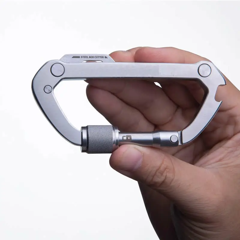 Брелок Карабин GPCA LITE алюминиевый многофункциональный инструмент для