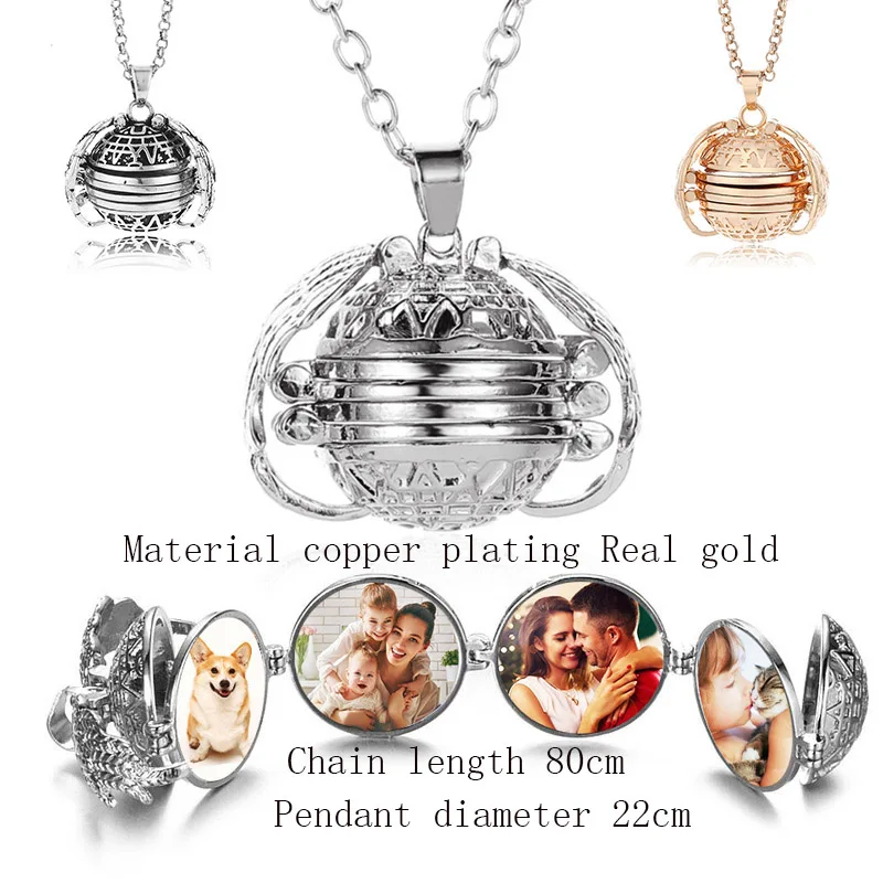 Женский кулон с крыльями ангела Anel bola Magic подвеска 4 фотографиями плавающий