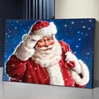 5D алмазная живопись с Санта-Клаусом, полноразмерная вышивка, вышивка крестиком, Алмазная мозаика стразы, рождественские украшения для домашнего искусства