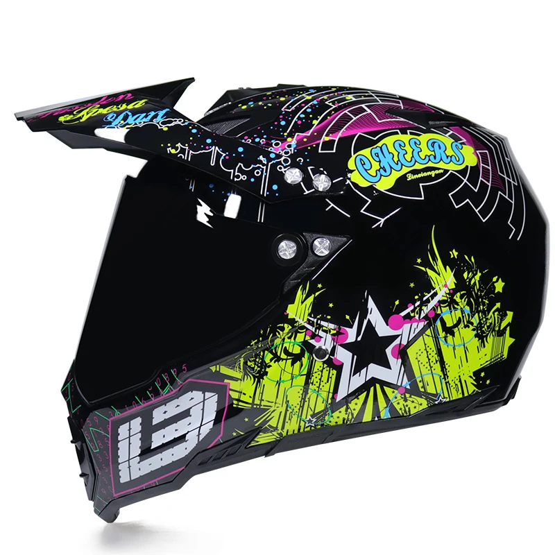 Высокое качество moto rcycle шлем внедорожные гонки мото кросс шлем casco moto capacete dirt bike шлем с объективом - Цвет: c2