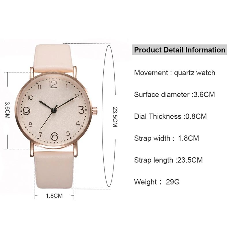 

Fashion Ladies Luxury Leather Strap Analog Quartz Wrist Watch Ladies Watch Ladies
