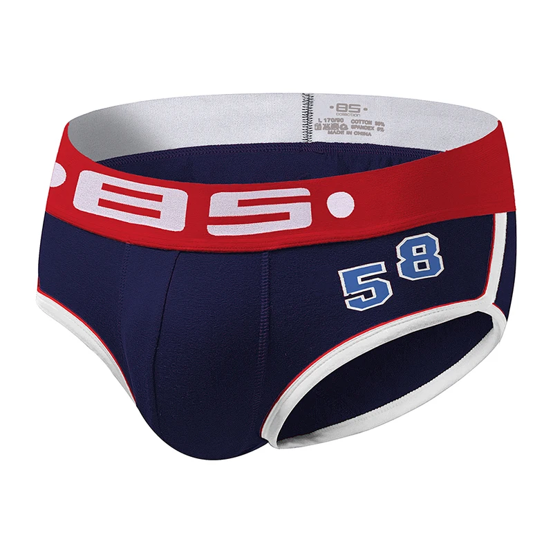 BS68-navyblue Фирменное Мужское нижнее белье, боксеры, сексуальные хлопковые боксеры, Мужские боксерские шорты для геев, мужское нижнее белье, мужские трусы для мальчика, BS101 - Цвет: BS68-navyblue