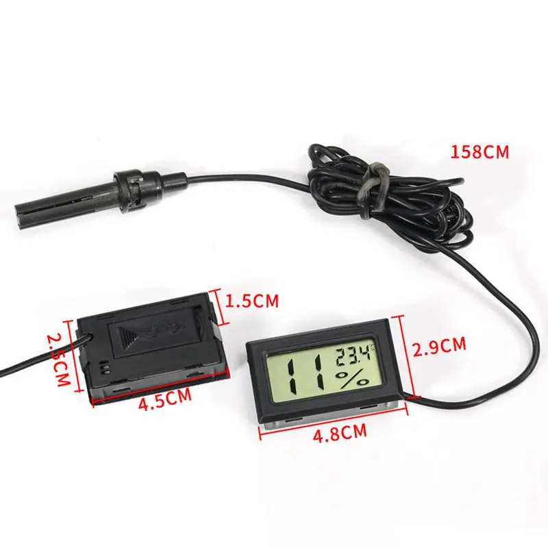 Цифровой мини-Термометр-Гигрометр с щупом | Дом и сад
