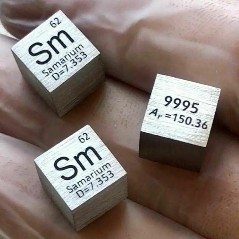 

10 мм 99.95% хострейч, Samarium Metal Cube geschnitzt Element Periodensystem