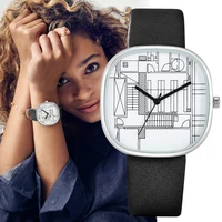 black womens business watch chic square dial ladies quartz leather watches hook buckle birthday christmas gift for mom mother