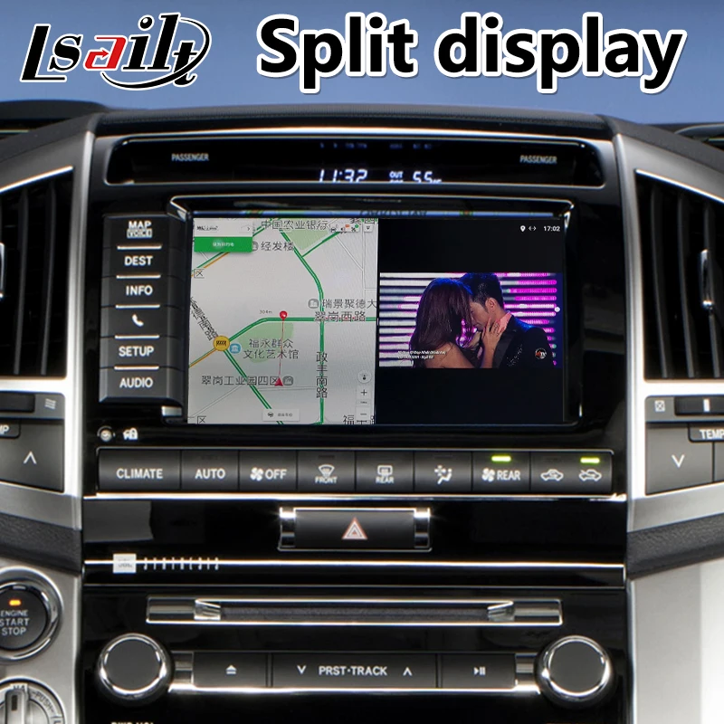 Видеоинтерфейс Lsailt Android Carplay для Toyota Land Cruiser LC200 2013 2015 GPS навигация мультимедийная