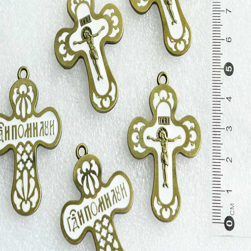Винтажный бронзовый крест Иисуса Христа винтажное украшение для церкви|Шармы| |