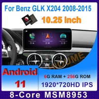 10 25 android 11 snapdragon 8core cpu 8256g car dvd multimedia player gps radio stereo for mercedes benz glk class x204